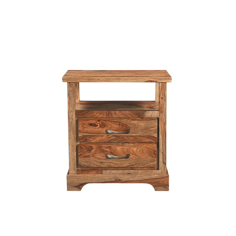 Table de chevet en bois massif Chaliyah