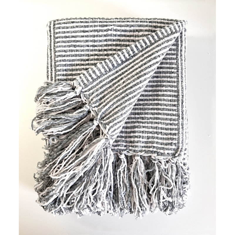 Jeté douillet en chenille, Gris