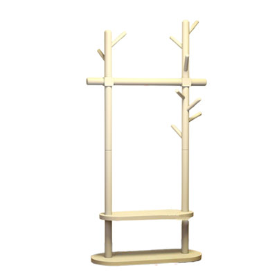 Simplifier les vêtements en bois massif et le porte-chapeau
