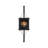 Raeburn 1-Light Outdoor Wall Lantern in Matte Black and Weathered Brushed Brass-121489528