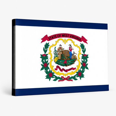 West Virginia State Flag - art mural sur toile Mountain State