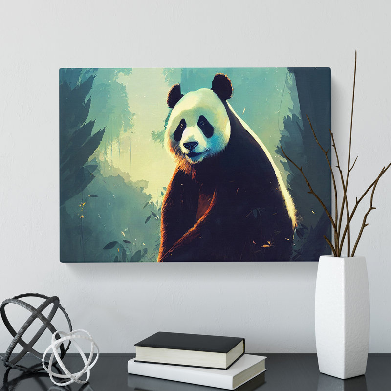 Panda Painting Vol.1 Abstract - Wrapped Canvas, 50cm H x 76cm W x 3cm D