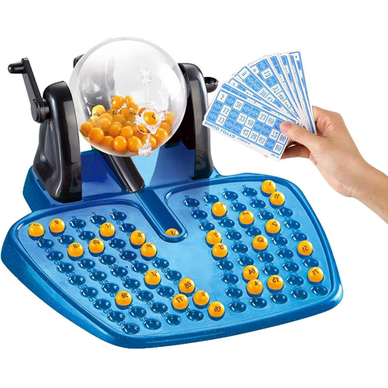 Family Children’S Bingo Lotto Set – 90 Number Bingo Machine With 24 Bingo Cards, Durable Plastic, No Batteries Needed, Fun Indoor & Outdoor Game For 2+ Players