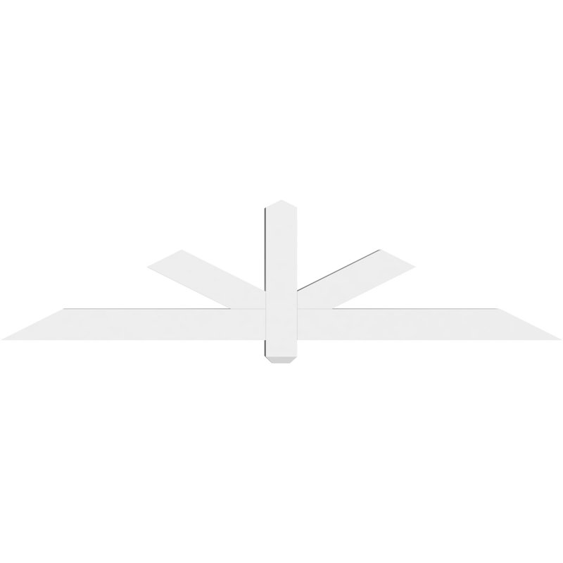 Support de pignon en PVC de qualité architecturale Kennewick, H 18 po x l 72 po (pas: 6/12), P 4 po x F 4 po