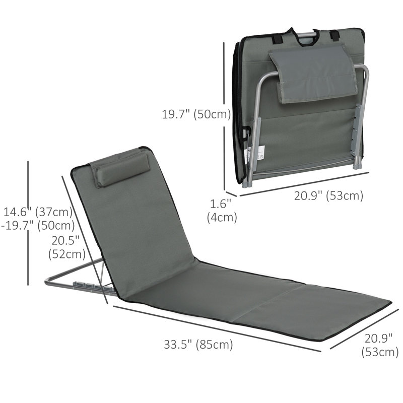 Ensemble de 2 tapis de plage avec méridienne ajustable