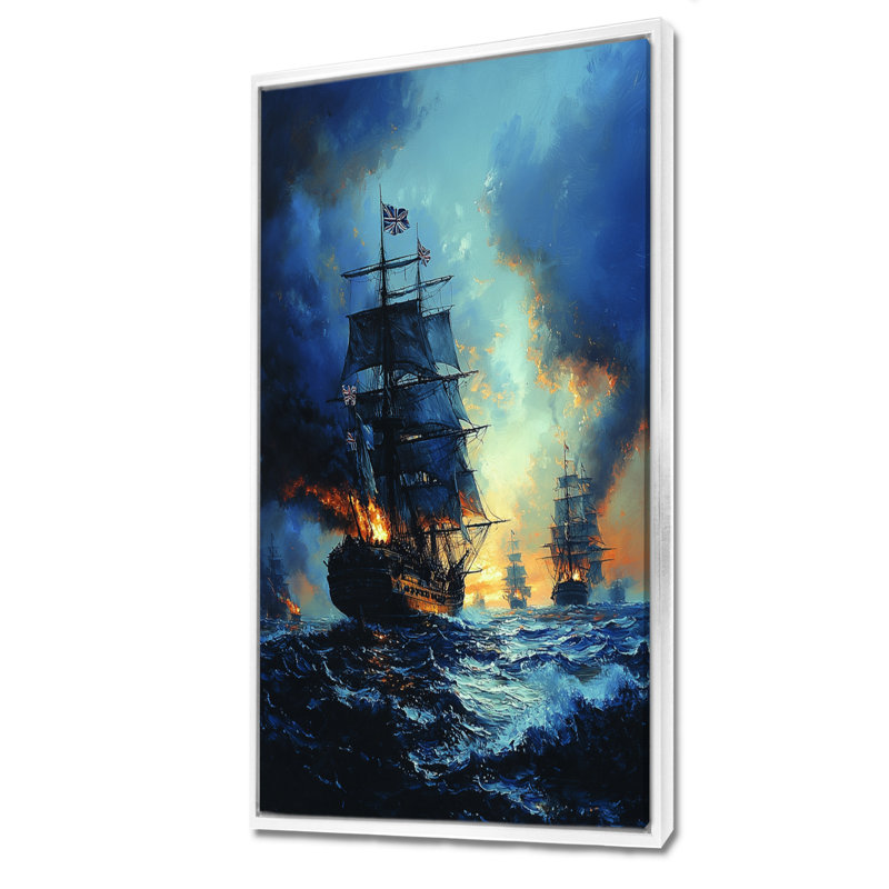 Amariae - Patriotiste américain, art mural, H 60 po x l 28 po, Reproduction avec cadre flottant, Blanc