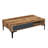 Modern Coffee Table with Metal Legs, Walnut & Anthracite | 100% Melamine Coated Particle Board, 41.3 x 12.8 x 23.6 inches | Durable & Stylish Design, Perfect for Industrial & Contemporary Living Spaces-527587884