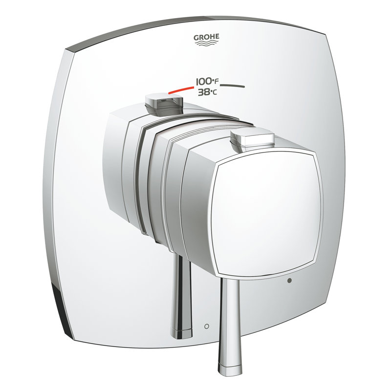 Garniture de robinet thermostatique Grandera®, Chrome ciel étoilé