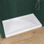 Base de bac de douche 60 po x 32 po à simple seuil en blanc avec bonde à droite et couvercle de bonde inclus