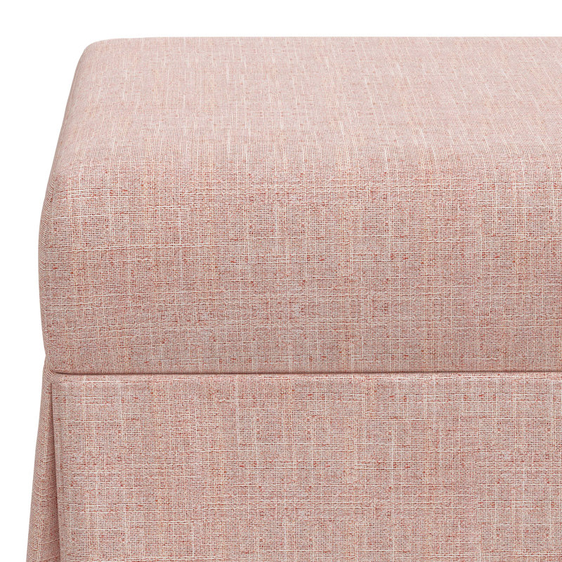 Wyatt Upholstered Storage Bench, Zuma Rosequartz Textured Linen