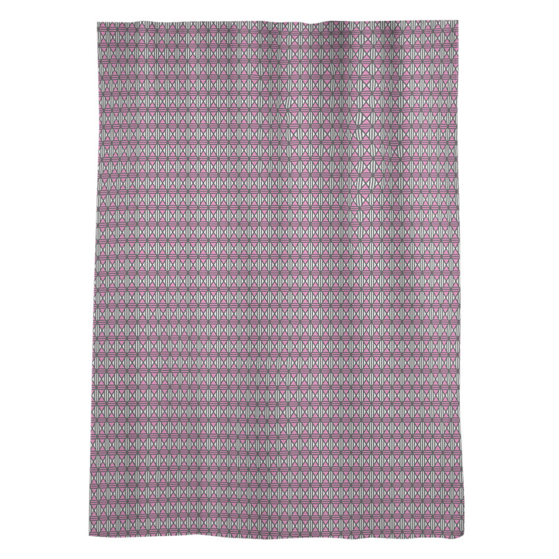 Avicia Sheer Curtain Single Panel, Black/Pink