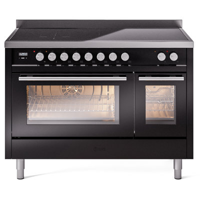 ILVE Professional Plus II Series 48 inch Induction Range with 6 Induction Elements (Glass Door)