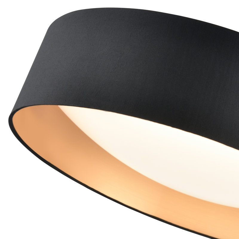 Alpena 12.5" Wide LED Flushmount Light -, Black/Gold