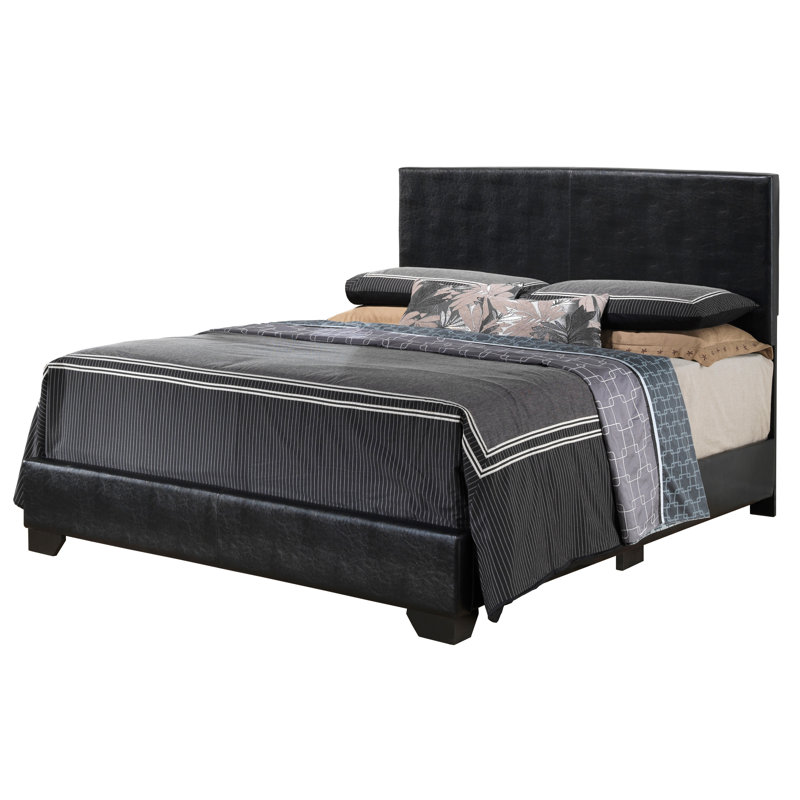 Elegant Platform Bed, White, Queen