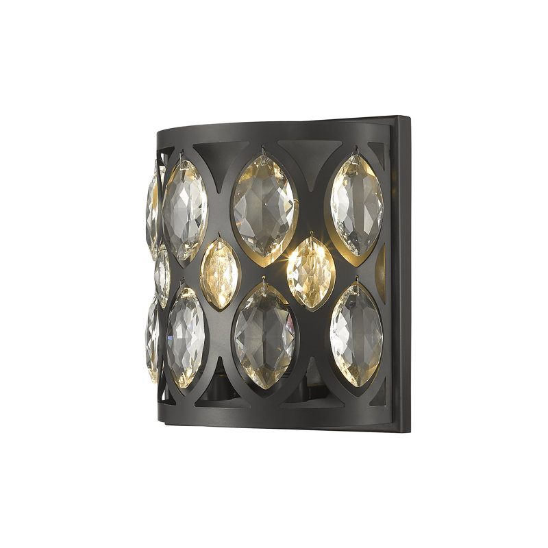 Plafonnier encastré 1 lumière Delphina, Noir mat