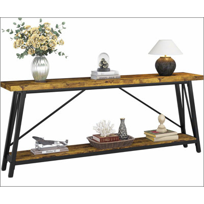 70.9" Extra Long Sofa Table Behind Couch, Industrial Entry Console Table for Hallway, Entryway & Living Room