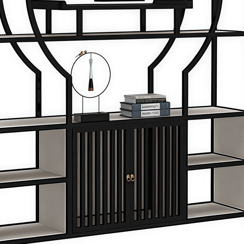 Acuna, Black/White, (7 Shelves) 78.7"H x 39.3"W x 11.8"D