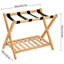 Porte-bagages pliant en bambou avec rangement-70648290
