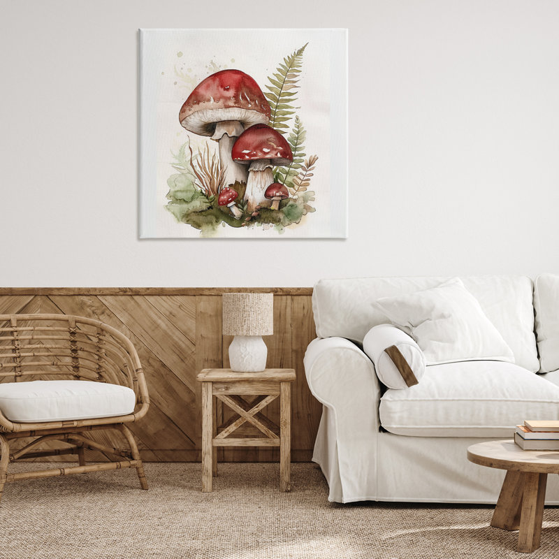 "Enchanted Forest Mushroom", art mural par Lazar Studio, H 36 po x l 36 po