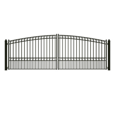 Automated Steel Dual Swing Driveway Gate and Gate Opener Complete Kit – PARIS Style –ETL Listed