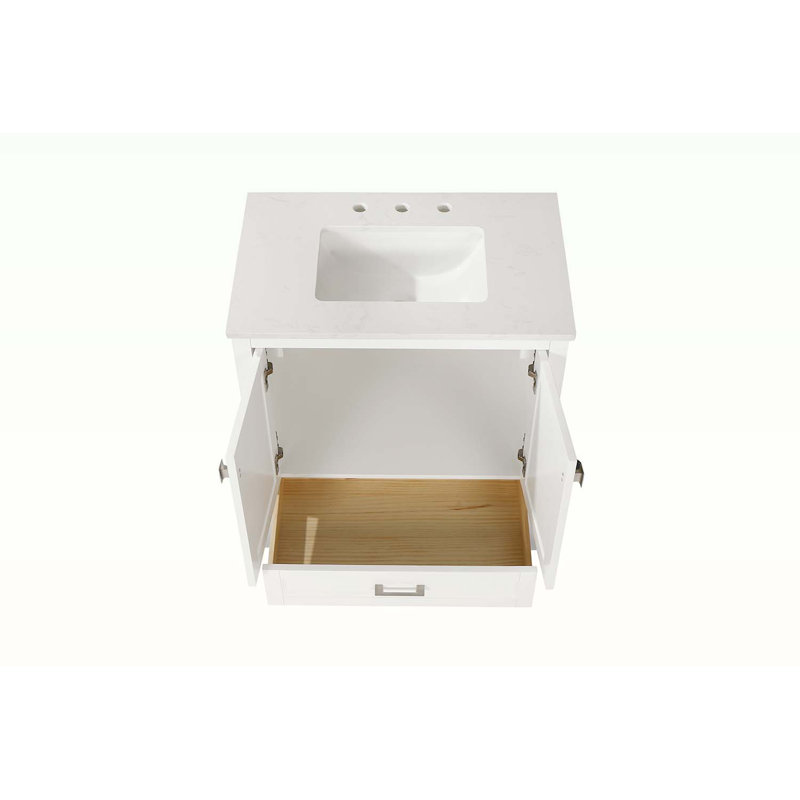Bathroom Sink Cabinet with Sink Combo, White