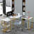 L-Shaped Metal Base Computer Desk-965506815-965506807