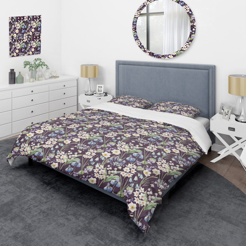 Ensemble de housse de couette en microfibre vert / noir / jaune 2 pièces