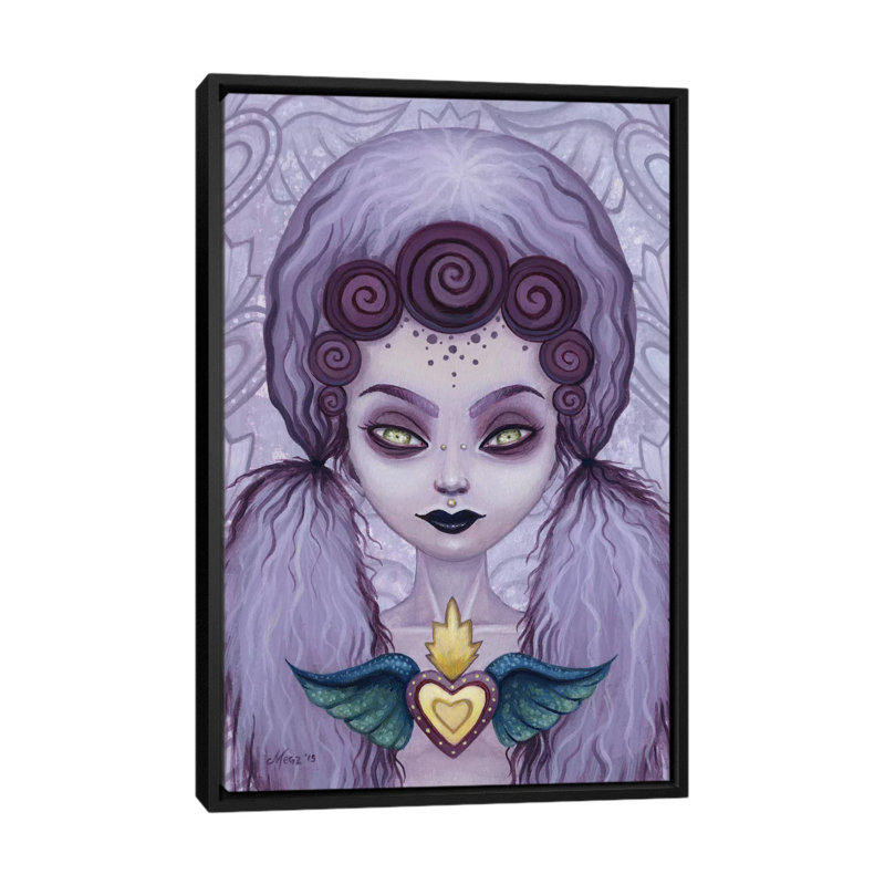 « rosa », impression sur toile, H 26 po x l 18 po x P 1,5 po, Toile encadrée noire, Pas de tapis