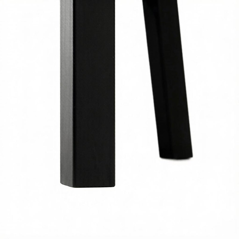 Ensemble de 2 chaises de salle à manger, maison de campagne moderne en bois noir pour petite cuisine