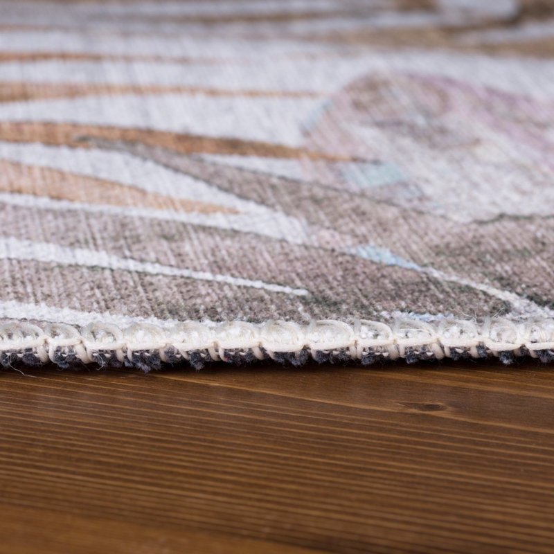 Premium Machine Washable Carpet, 4.6 x 6.2 Feet, 100% Polyester, 1850 g/m² | Pile Height: 0.2 Inches | Eco-Friendly Recycled Poly Cotton Underside | Perfect for Living Room, Bedroom, and High-Traffic Areas