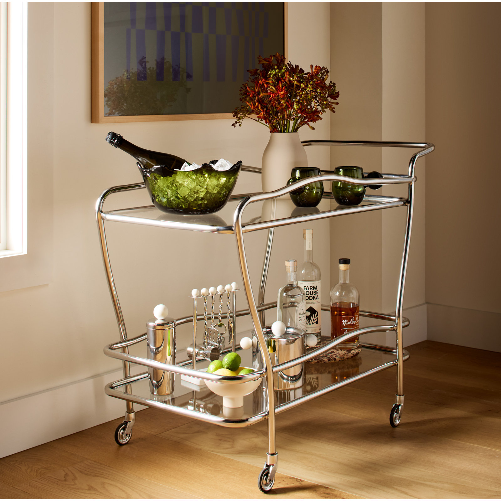 Stainless Steel Bar Cart