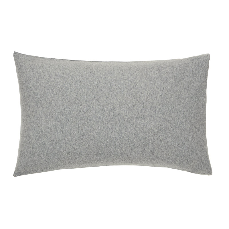 Jersey Cotton Duvet Cover Set, Double Duvet Cover + 2 Pillowcases, Grey