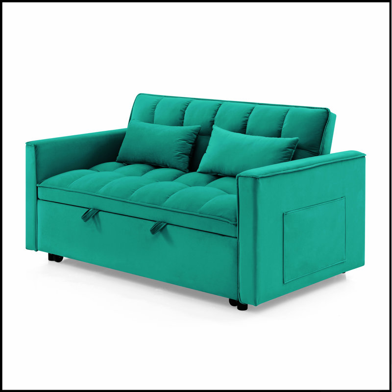 Versatile Foldable Sofa Bed with Adjustable Back for Ultimate Comfort and Space Efficiency, Antique Green