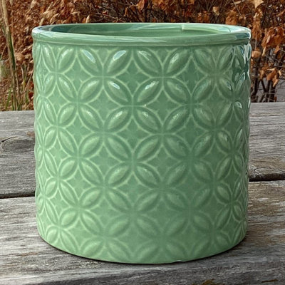 Pot à fleurs vert