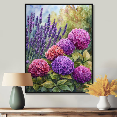 Hydrangeas And Lavender Garden I - Hydrangea Wall Art