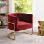 Fauteuil demi-tonneau en polyester capitonné de 31 po de largeur Balzourt-1726113048