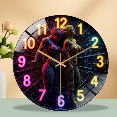 Horloge murale en verre Neon