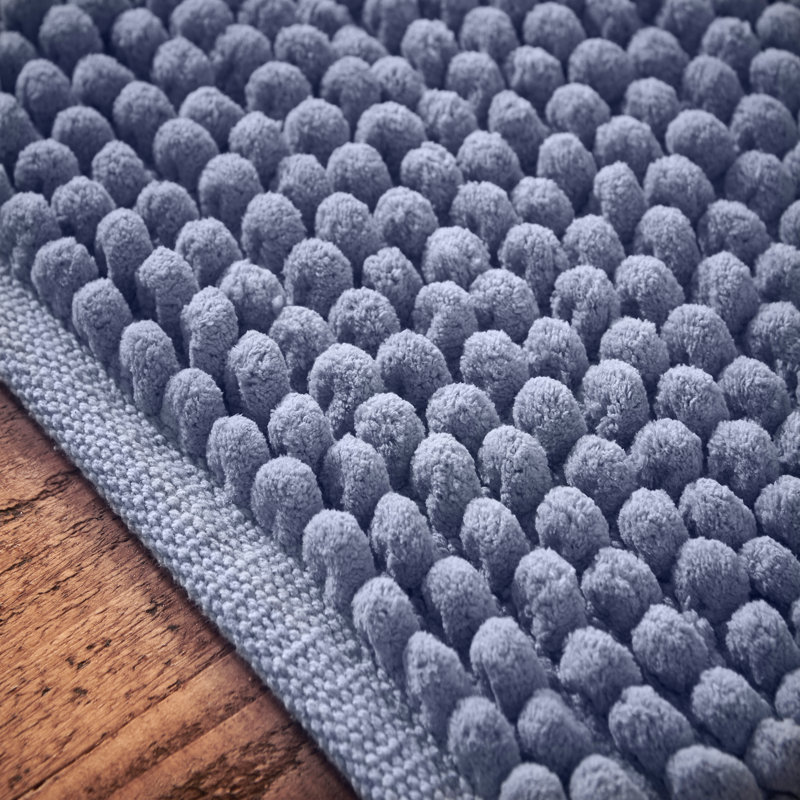 Aspen Bobble Bath Runner, Blue