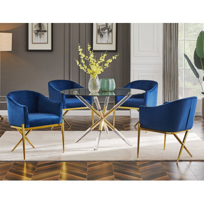 Fuhrmann 5 Pieces Round Dinette Set