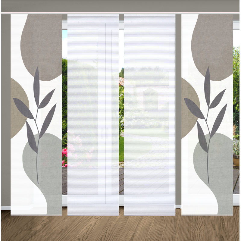 Semi Sheer Sliding Panel, Stone colors