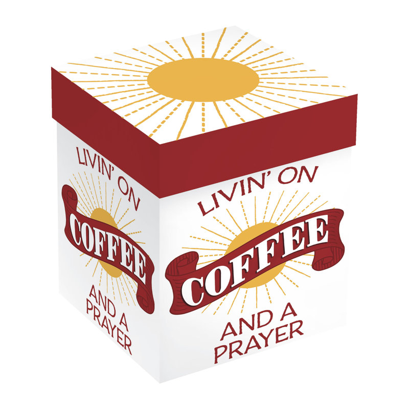 «Living on Coffee and a Prayer», boîte-cadeau en céramique, Java, 17 oz
