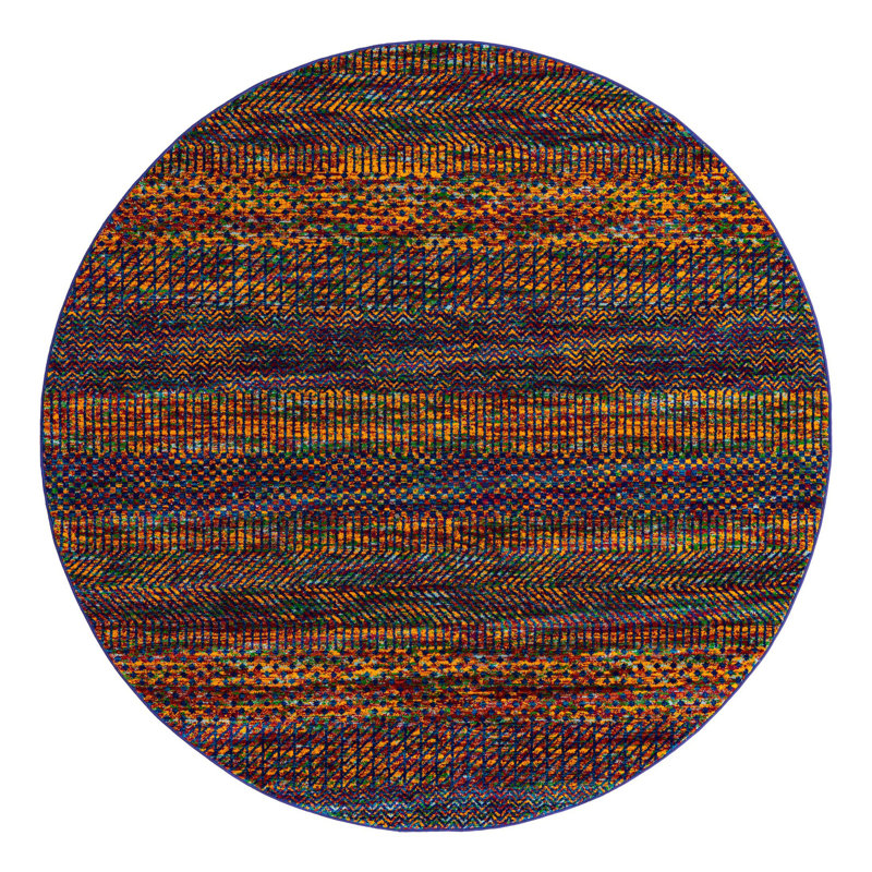 Aaliayah Striped Indoor Rug, Round 7'10"