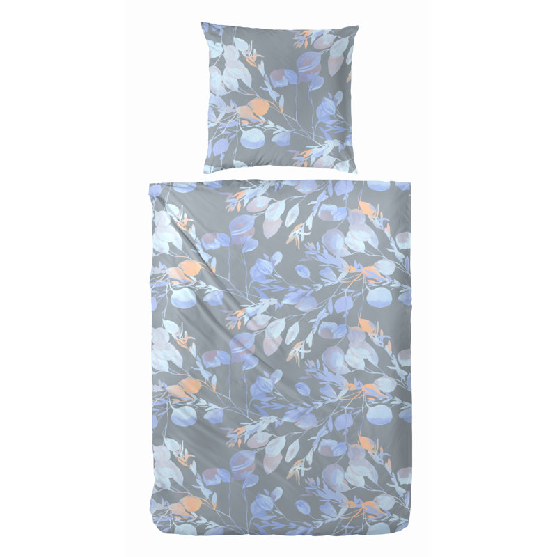 Tescott 144 TC, 155 x 220cm- 1 pillowcase 80 x 80cm, Light blue
