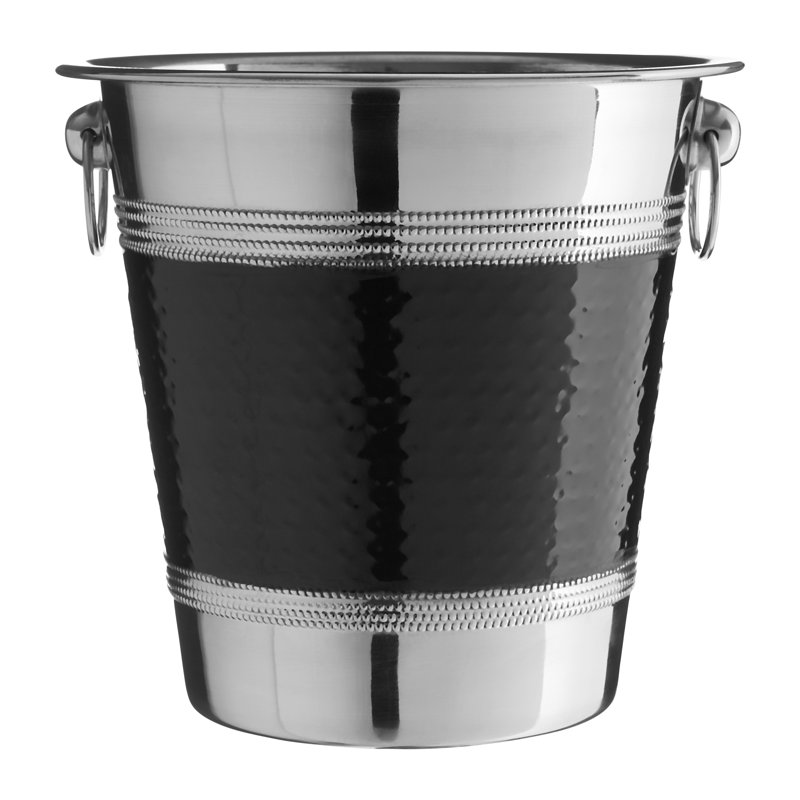 Janeen Stainless Steel Champagne Bucket, Black