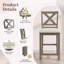 Tabouret de bar rembourré de 26 po en bois massif-397849341-397849089