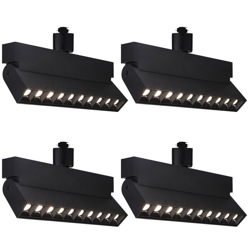 24W Dimmable LED Track Lighting Heads, 120W Eqv., CRI90, 4000K Cool White, Black, 4000K