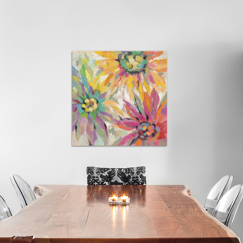 « abstract pétales i », reproduction d’art sur toile tendue, H 37 po x l 37 po x P 1,5 po