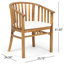 Ensemble repas d'extérieur 6 places en bois d'acacia avec coussins