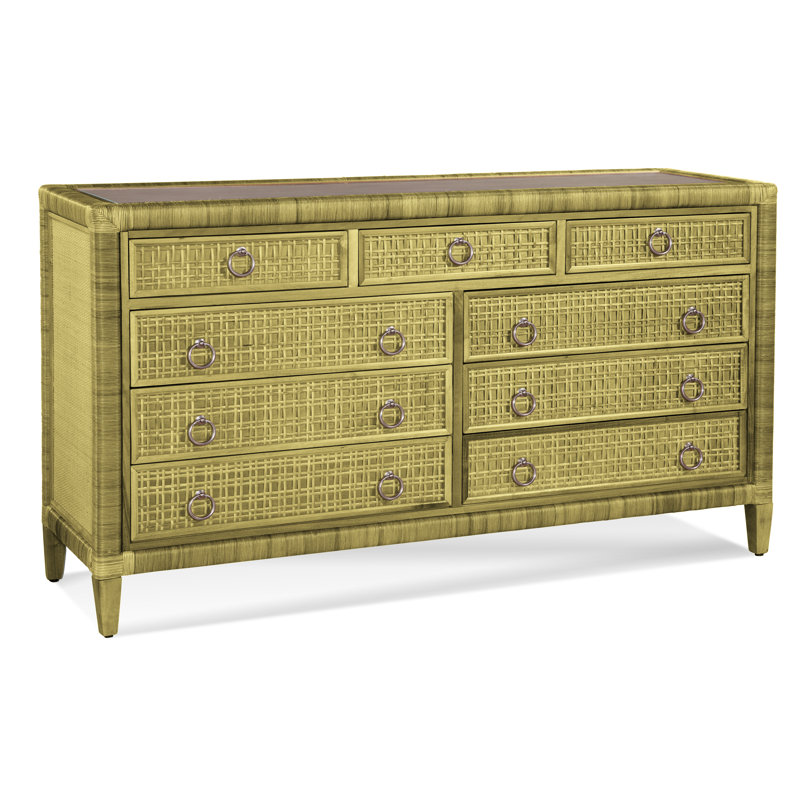 Monterey 9 Drawer 64'' W Dresser, Yes, Satin Nickel, Hazel