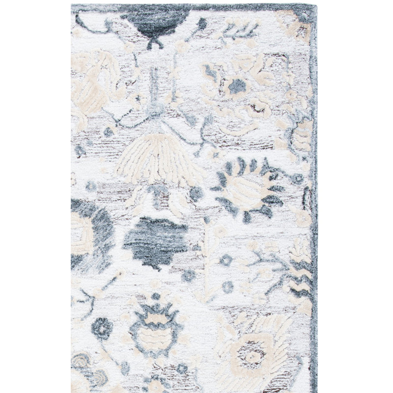Tapis floral performance touffeté à la main Glamour, Rectangle 8 pi x 10 pi